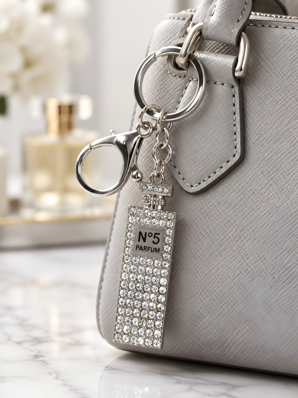 Parfum Crystal Bottle Keychain/Bag Charm